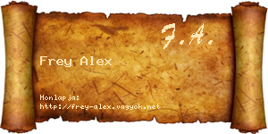 Frey Alex névjegykártya