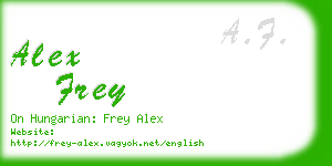 alex frey business card